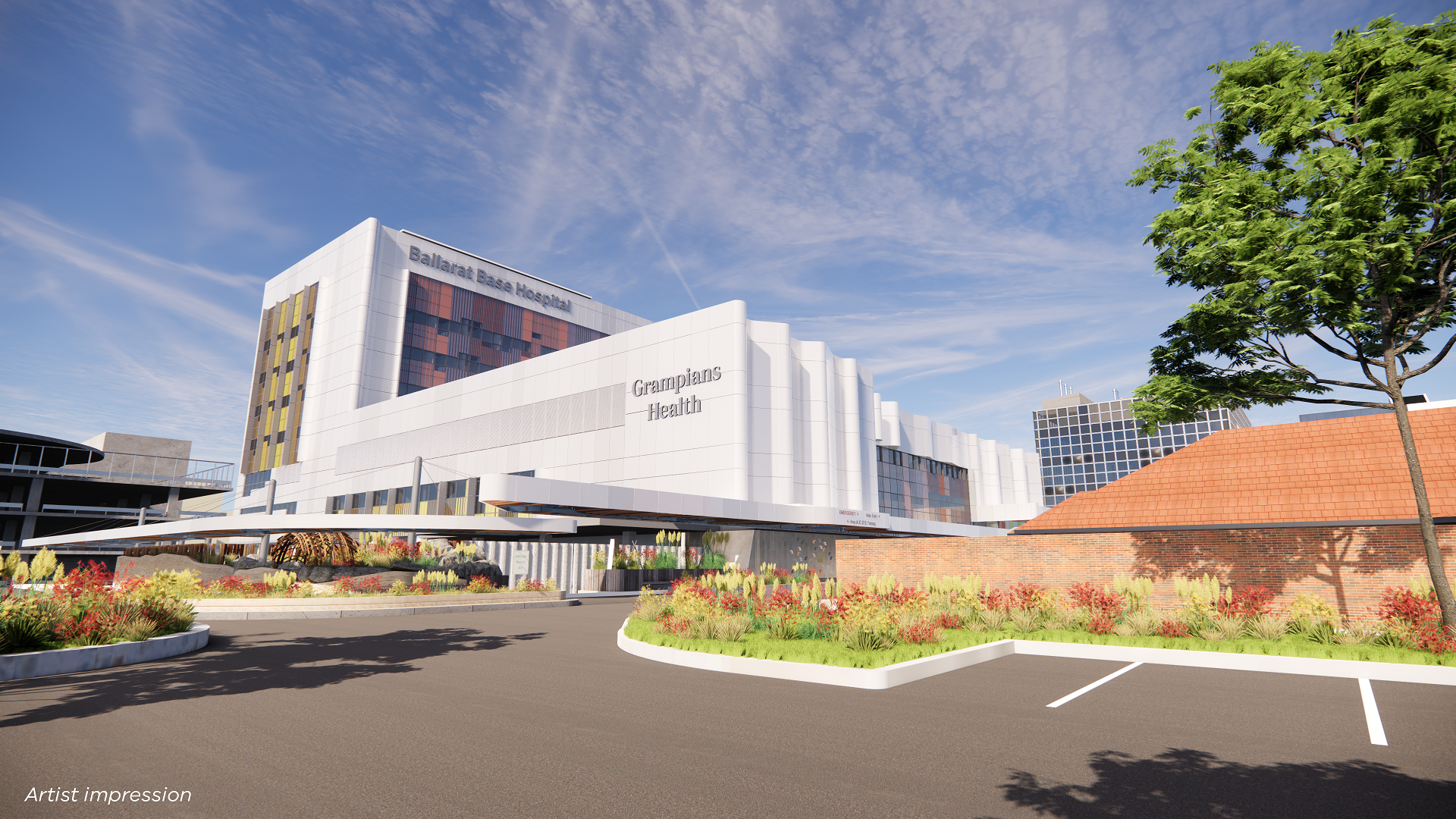 巴拉瑞特基地医院重建项目的最新设计公之于众